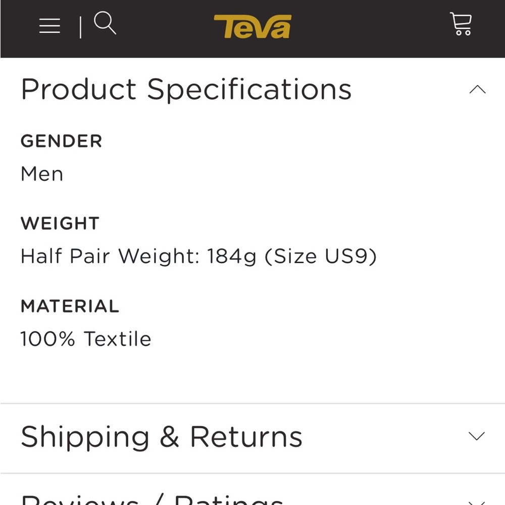 New with box, Teva Hommes sandals, size 11 - Picture 4 of 8